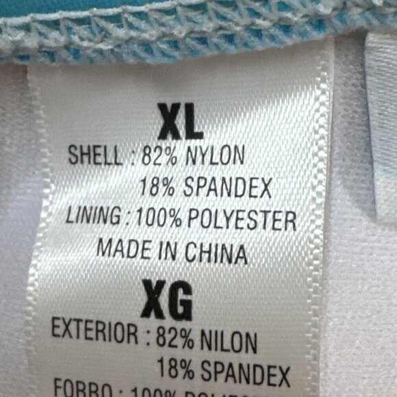 California Wave Junior XL Heavy Padded Bikini Swim Top Multi Palm Ruffle NWT - Picture 9 of 11